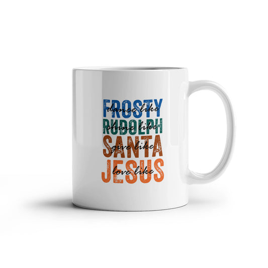 Frosty Rudolph | White Ceramic Mug