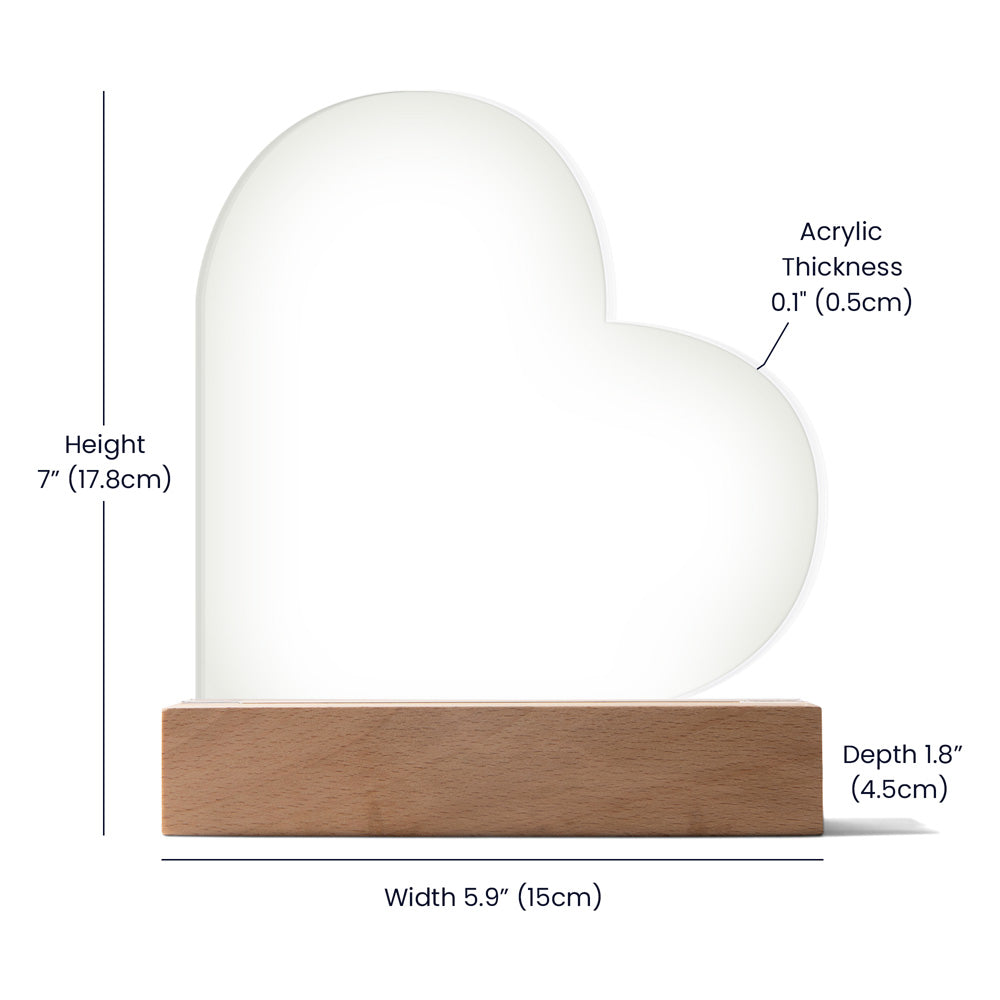 To My Mother | Printed Heart Acrylic Plaque