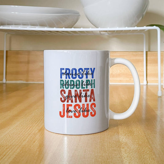 Frosty Rudolph | White Ceramic Mug