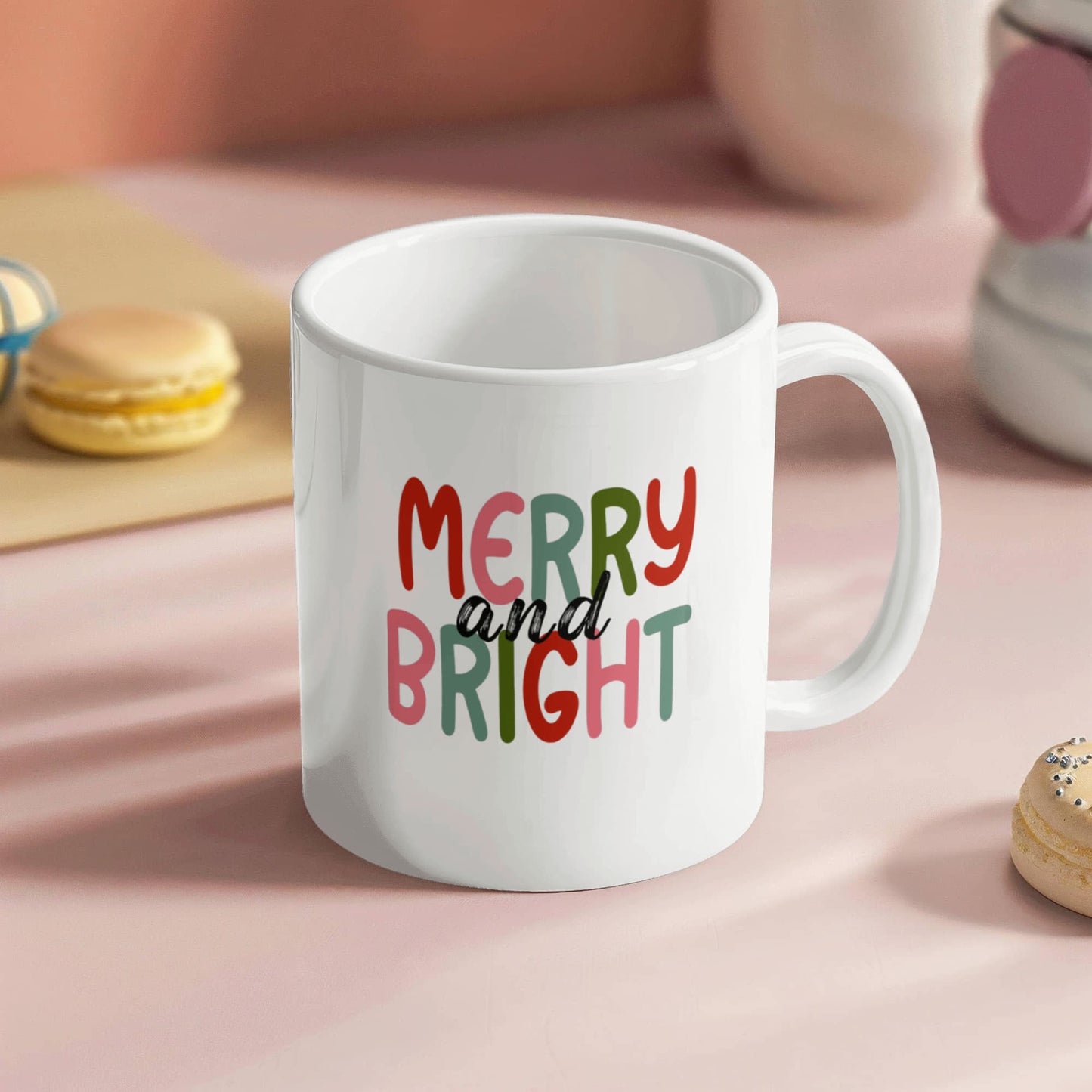 Merry And Bright | White Ceramic Mug