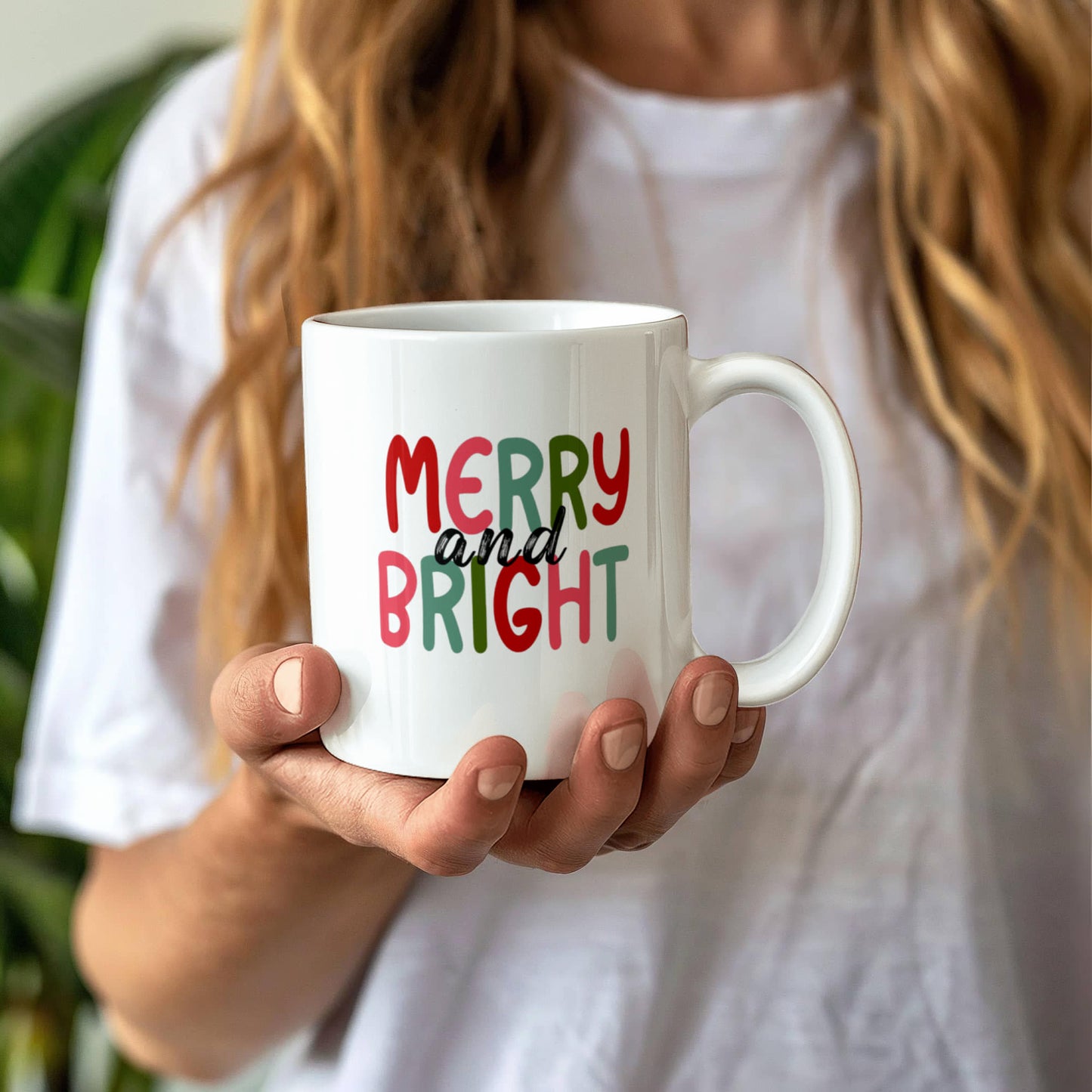Merry And Bright | White Ceramic Mug